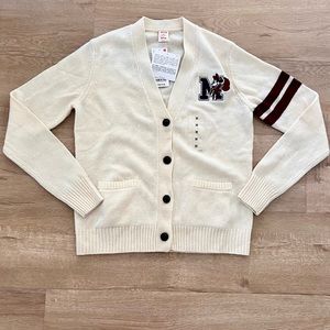 Uniqlo Disney Project Special Edition Lambswool White Cardigan Sweater M VTG NWT